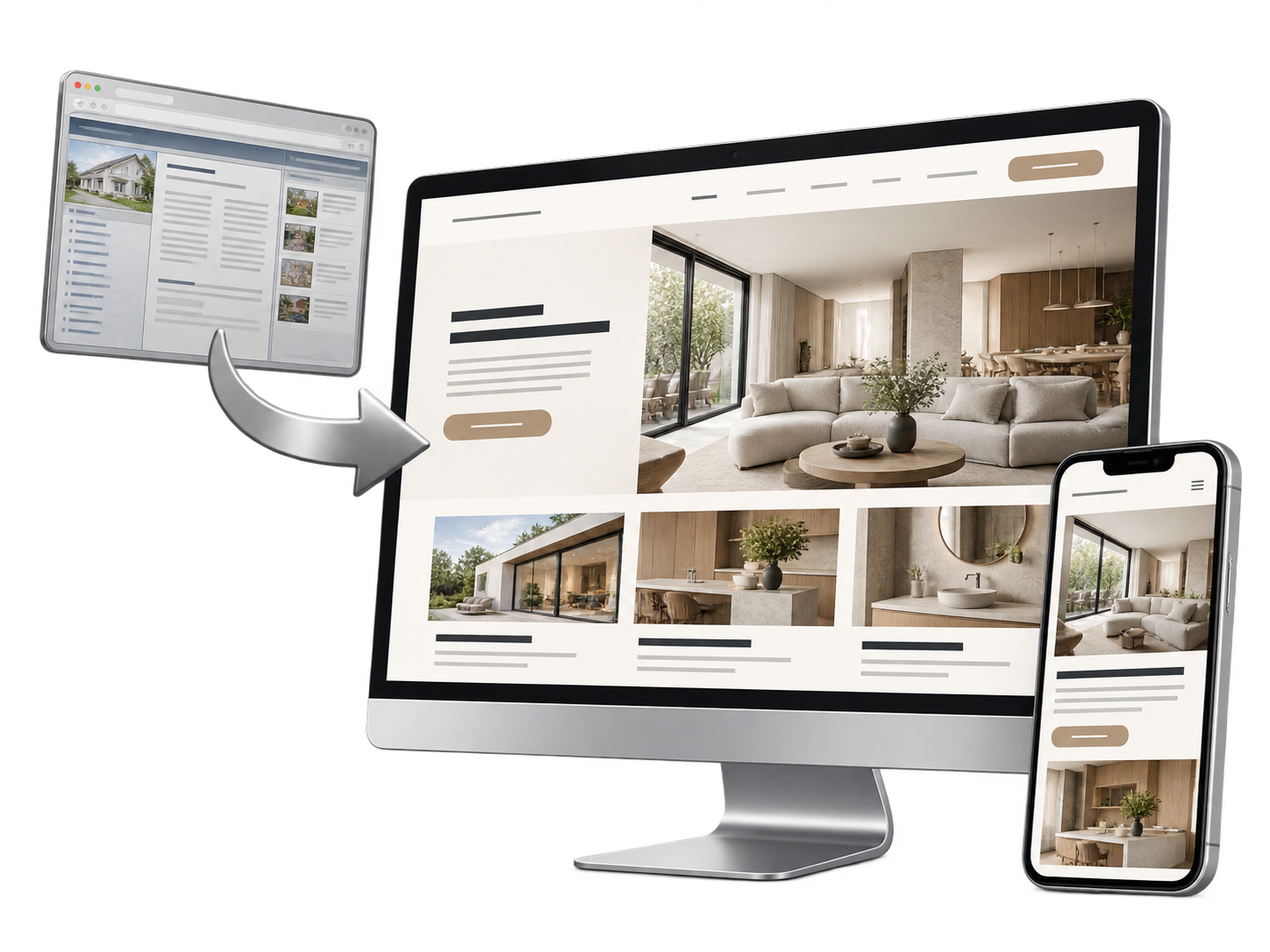 Renovación de una web antigua a un diseño moderno adaptable a ordenador y móvil